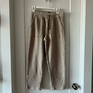 Tan waffle knit sweatpants